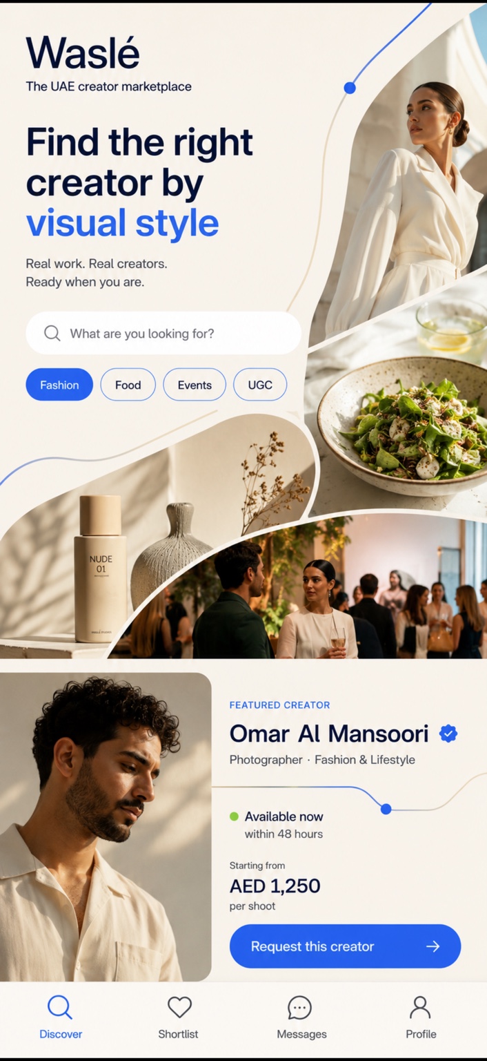 Profil créateur et recherche Waslé